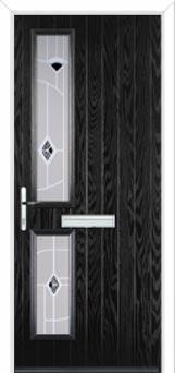 Twin Square Murano Composite Front Door in Black