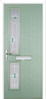 Twin Square Murano Composite Front Door in Chartwell Green