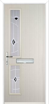 Twin Square Murano Composite Front Door in Cream