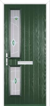 Twin Square Murano Composite Front Door in Green