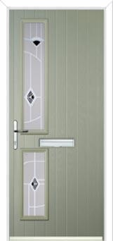 Twin Square Murano Composite Front Door in Pebble Grey