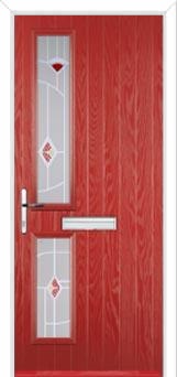 Twin Square Murano Composite Front Door in Red