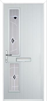 Twin Square Murano Composite Front Door in White
