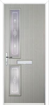 Twin Square Staxton Composite Front Door in Agate Grey
