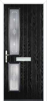 Twin Square Staxton Composite Front Door in Black