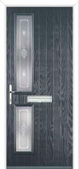 Twin Square Staxton Composite Front Door in Anthracite Grey