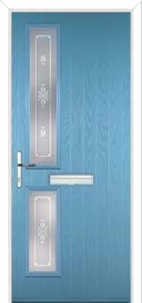 Twin Square Staxton Composite Front Door in Pastel Blue