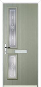 Twin Square Staxton Composite Front Door in Pebble Grey
