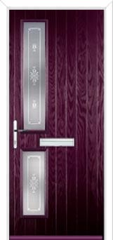 Twin Square Staxton Composite Front Door in Purple Violet