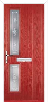 Twin Square Staxton Composite Front Door in Red