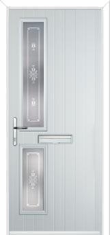 Twin Square Staxton Composite Front Door in White