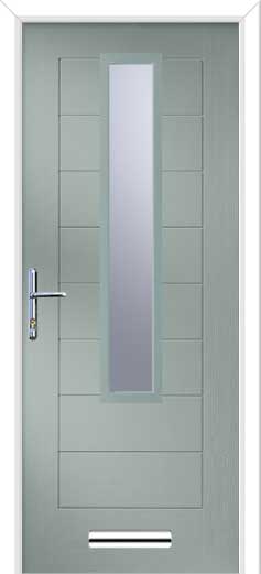 Monza 2 Augusta Centre Composite Door in Agate Grey