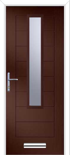 Monza 2 Augusta Centre Composite Door in Rosewood