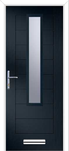 Monza 2 Augusta Centre Composite Door in Anthracite Grey
