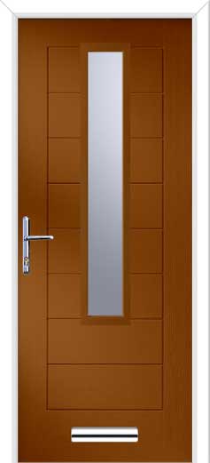 Monza 2 Augusta Centre Composite Door in Oak