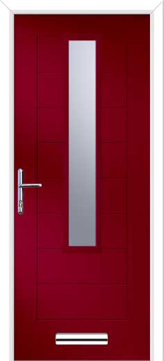 Monza 2 Augusta Centre Composite Door in Red