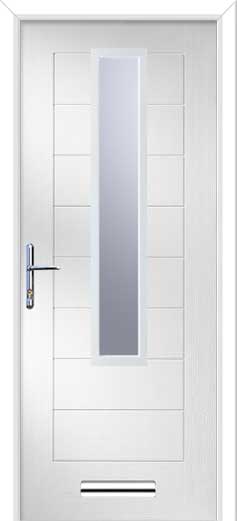 Monza 2 Augusta Centre Composite Door in White