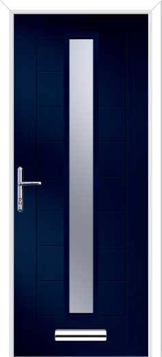Monza 2 Augusta Centre Long Composite Door in Blue