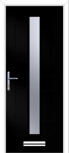 Monza 2 Augusta Centre Long Composite Door in Black