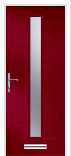Monza 2 Augusta Centre Long Composite Door in Red
