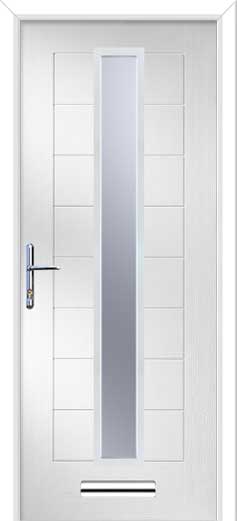 Monza 2 Augusta Centre Long Composite Door in White