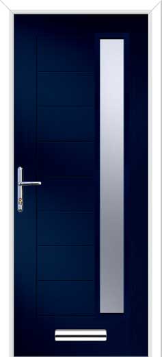 Monza 2 Augusta Offset Long Composite Door in Blue
