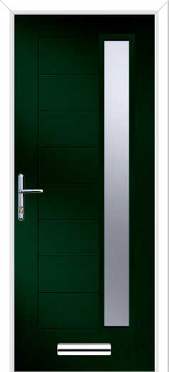 Monza 2 Augusta Offset Long Composite Door in Green