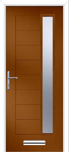 Monza 2 Augusta Offset Long Composite Door in Oak