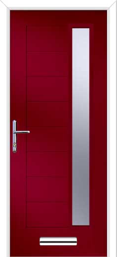 Monza 2 Augusta Offset Long Composite Door in Red