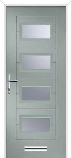 Monza 2 Oakmont Composite Door in Agate Grey