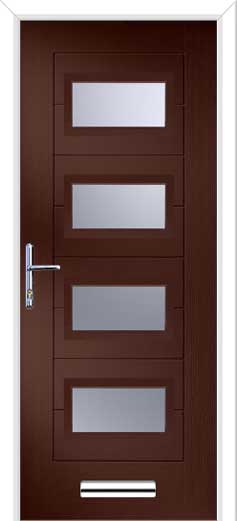 Monza 2 Oakmont Composite Door in Rosewood