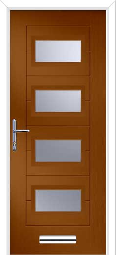 Monza 2 Oakmont Composite Door in Oak