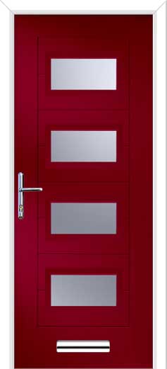 Monza 2 Oakmont Composite Door in Red