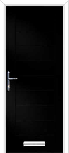 Monza 2 Solid Composite Door in Black