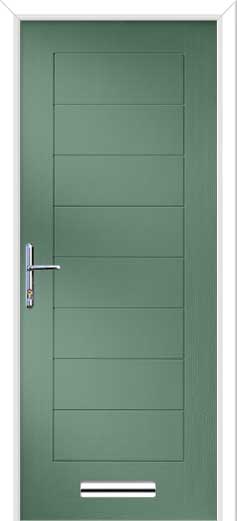 Monza 2 Solid Composite Door in Chartwell Green
