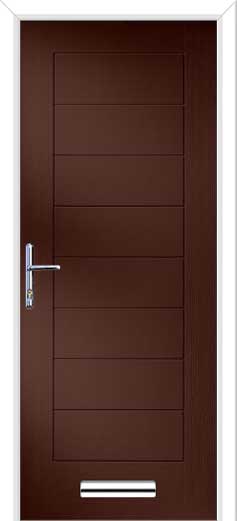 Monza 2 Solid Composite Door in Rosewood