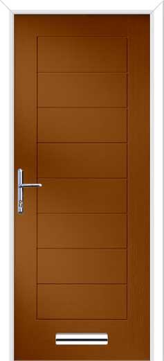 Monza 2 Solid Composite Door in Oak