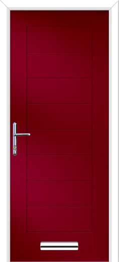 Monza 2 Solid Composite Door in Red