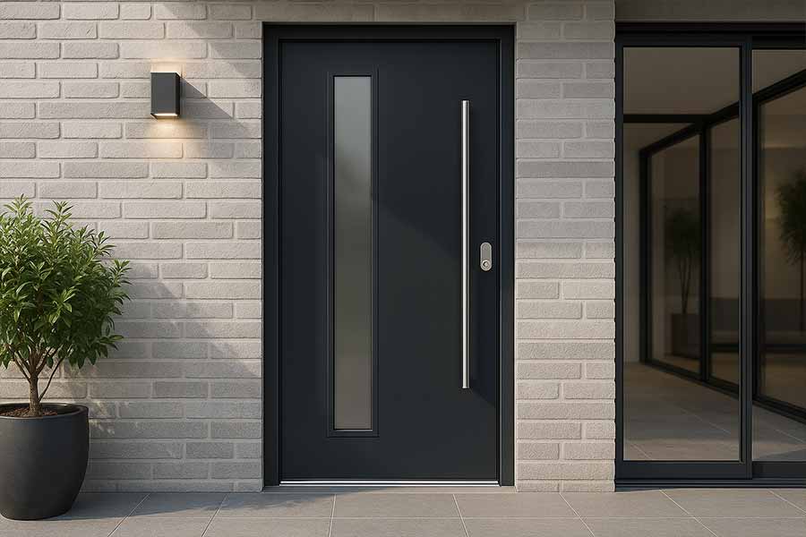 anthracite grey smooth effect composite door