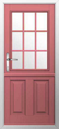 Beeston Georgian Bar Composite Stable Door in Antique Rose