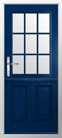 Beeston Georgian Bar Composite Stable Door in Blue