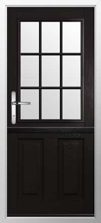 Beeston Georgian Bar Composite Stable Door in Black