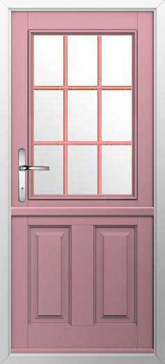 Beeston Georgian Bar Composite Stable Door in Champagne Blush