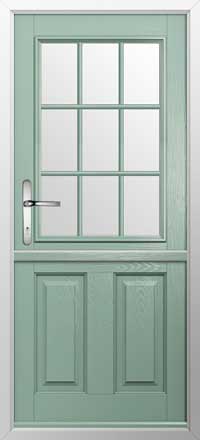 Beeston Georgian Bar Composite Stable Door in Chartwell Green