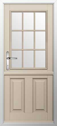 Beeston Georgian Bar Composite Stable Door in Cream