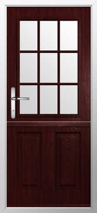 Beeston Georgian Bar Composite Stable Door in Rosewood