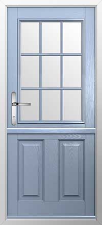 Beeston Georgian Bar Composite Stable Door in Duck Egg Blue