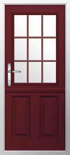 Beeston Georgian Bar Composite Stable Door in Deep Merlot