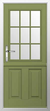 Beeston Georgian Bar Composite Stable Door in Forest Green