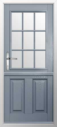 Beeston Georgian Bar Composite Stable Door in French Grey